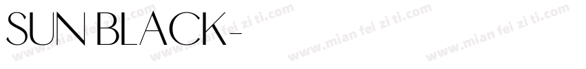SUN BLACK字体转换